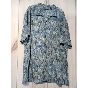 6A‎ Shirt Men's 2x Tall Blue Button Front